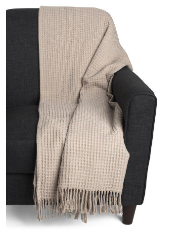 Made In Portugal Waffle Knit Throw | TJ Maxx