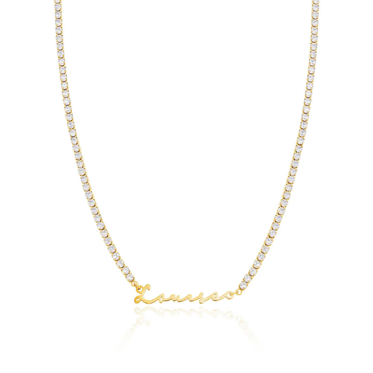 Signature Name Tennis Necklace (Gold) | Abbott Lyon