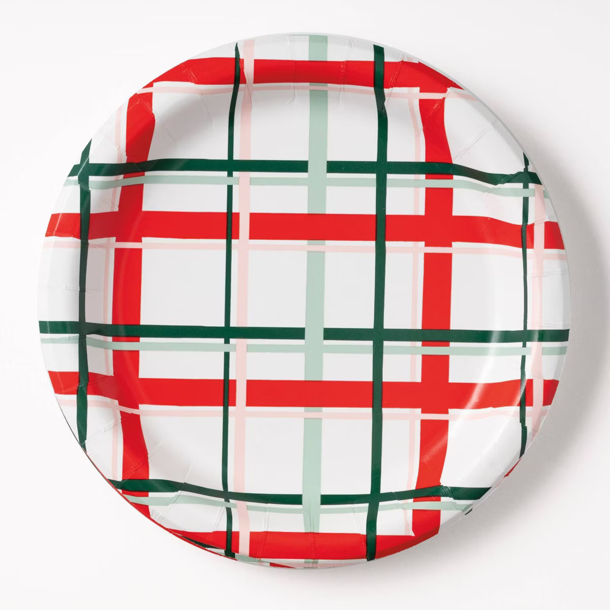 20ct 8.5" Christmas Plaid Dinner Plates - Spritz™ | Target