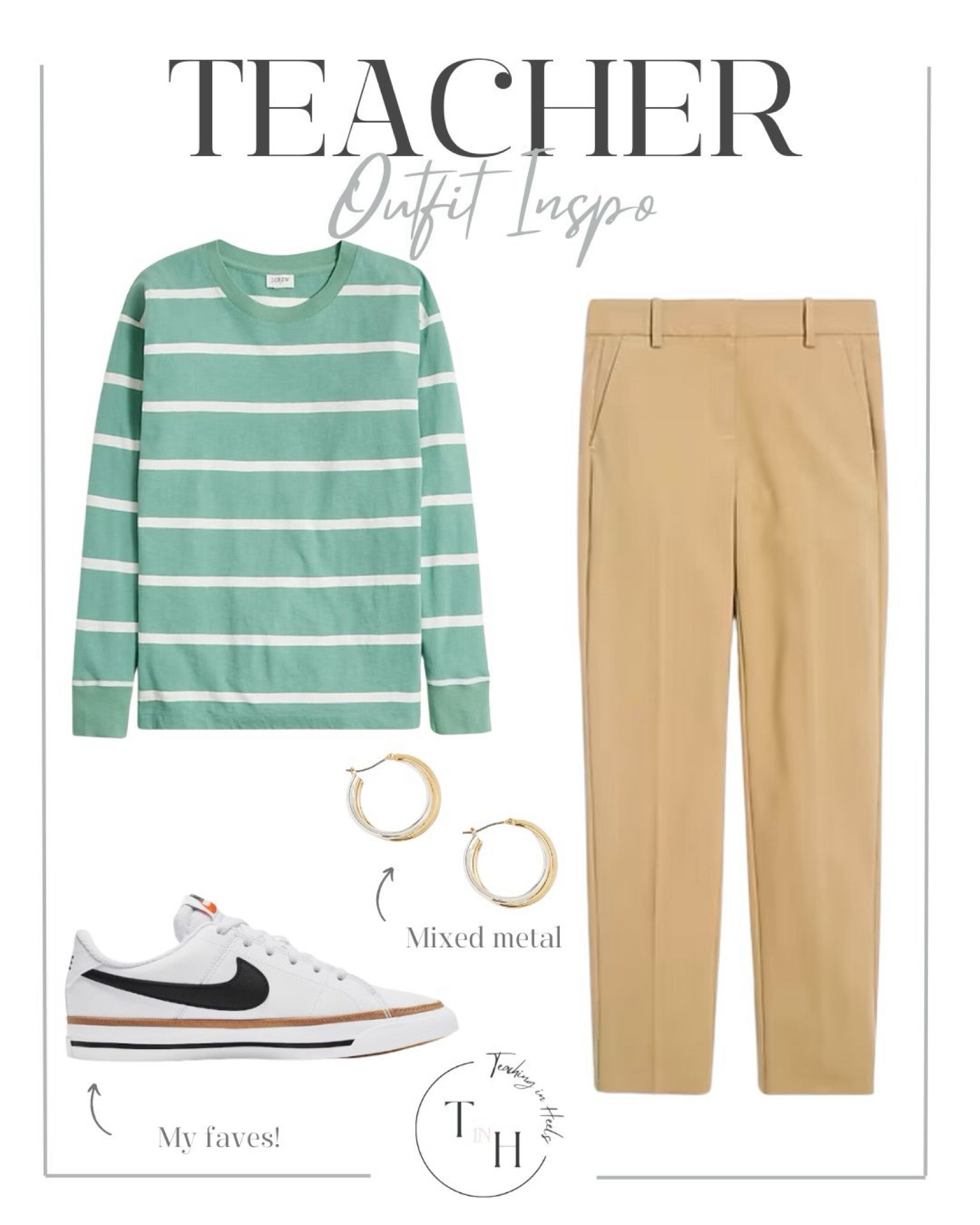 Long sleeved striped tee  Nike  cropped work pants  mixed metal hoops  teacher outfit  teacher style  teacher work style workwear  business casual  business office outfit  teacher ootd  teacherfit  ootd trendteacher  teacher outfits  teacher ootd  teacher outfit ideas  


#LTKMostLoved #LTKSeasonal #LTKGiftGuide