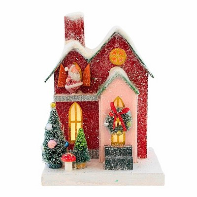 Cody Foster 7.25 In Petite Red House Christmas Putz House , Putz House Santa (1PC) | Target