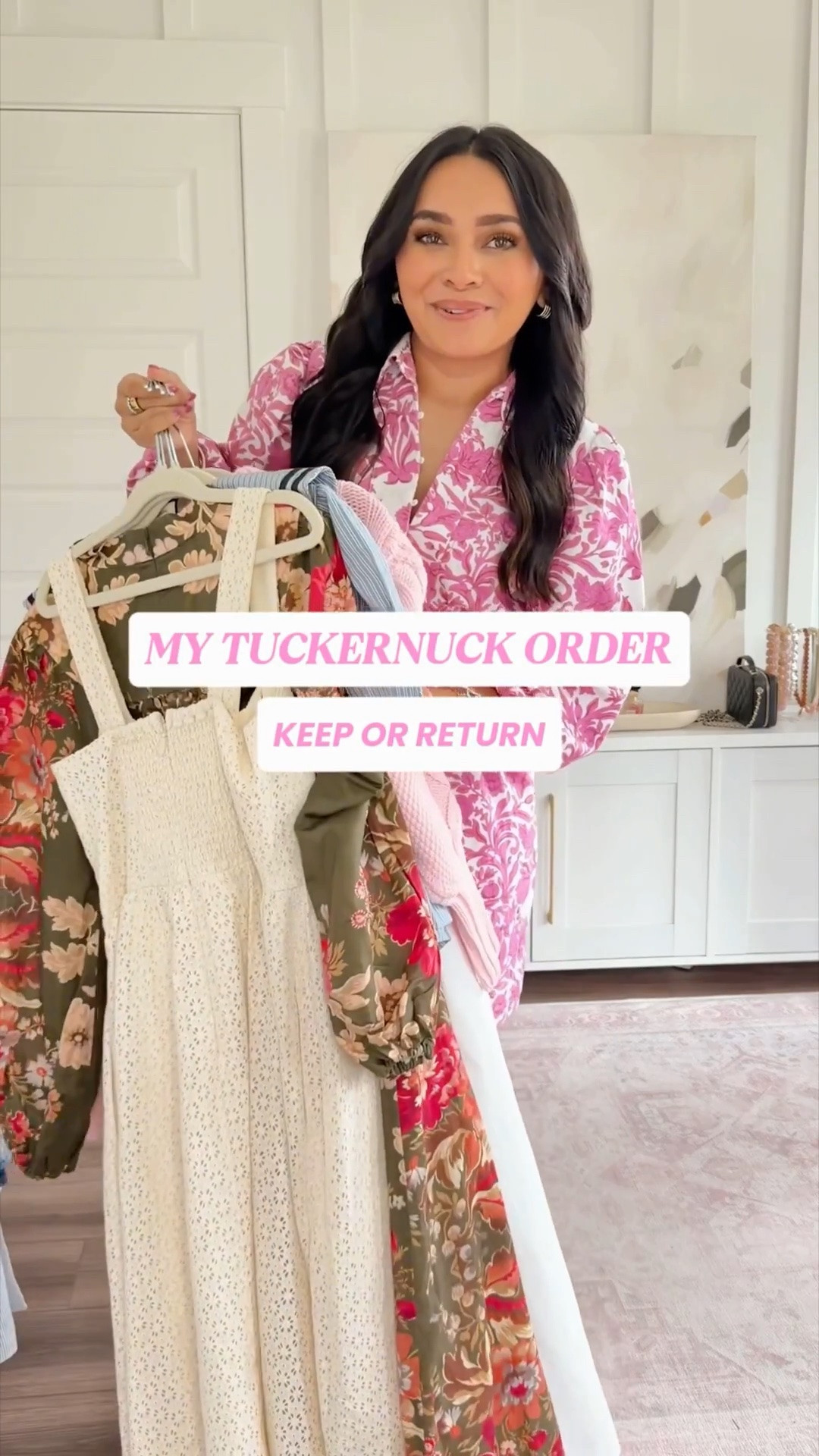 Tuckernuck Try On! Summer Outfits!
For reference: I’m 5’0, petite, 32b bra size, and 2/26 in bottoms, pear shaped. 
*Everything I share is unaltered! TTS means true to size. Between size 5-6.5 in shoes

Pink floral dress size xxs TTS
Clear heels size 5 TTS

White dress size xs TTS - I could have gone with the xxs but i like having a little room in this dress 
Clear heels size 5 TTS
Pink cardigan size xxs TTS

Green floral dress size xs TTS
Tan heels size 6 - sized up a size

Blue collard top size xxs TTS
White wide leg crop jean size 26 short TTS
Brown flats size 5 TTS

Porcelain off white eyelet dress size xs TTS
Clear heels size 5 TTS

Europe outfits
Summer outfits
Summer dresses

#LTKootd #LTKSaleAlert #LTKPetite