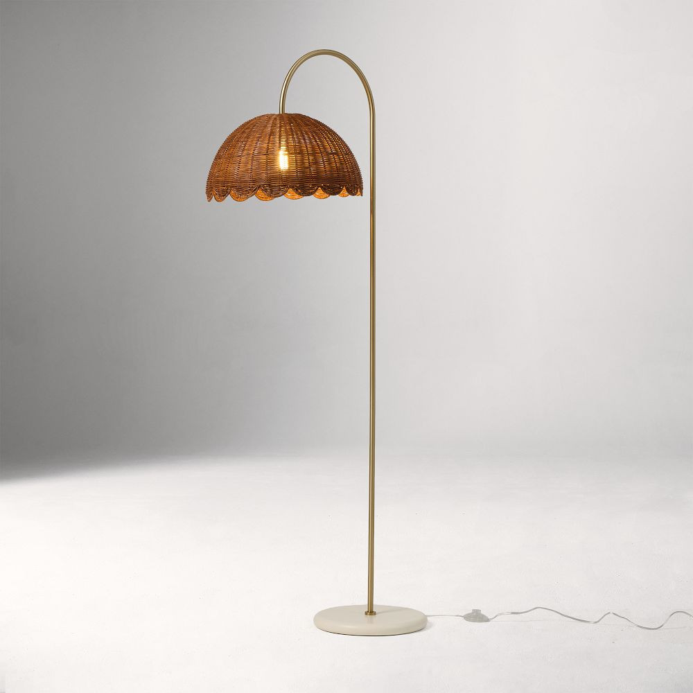 Rattan Bubble Floor Lamp (60") | West Elm (US)