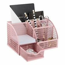Light Pink Desk Organizer Cute and Girly Pink Desk Accessories Office Storage | eBay | eBay US