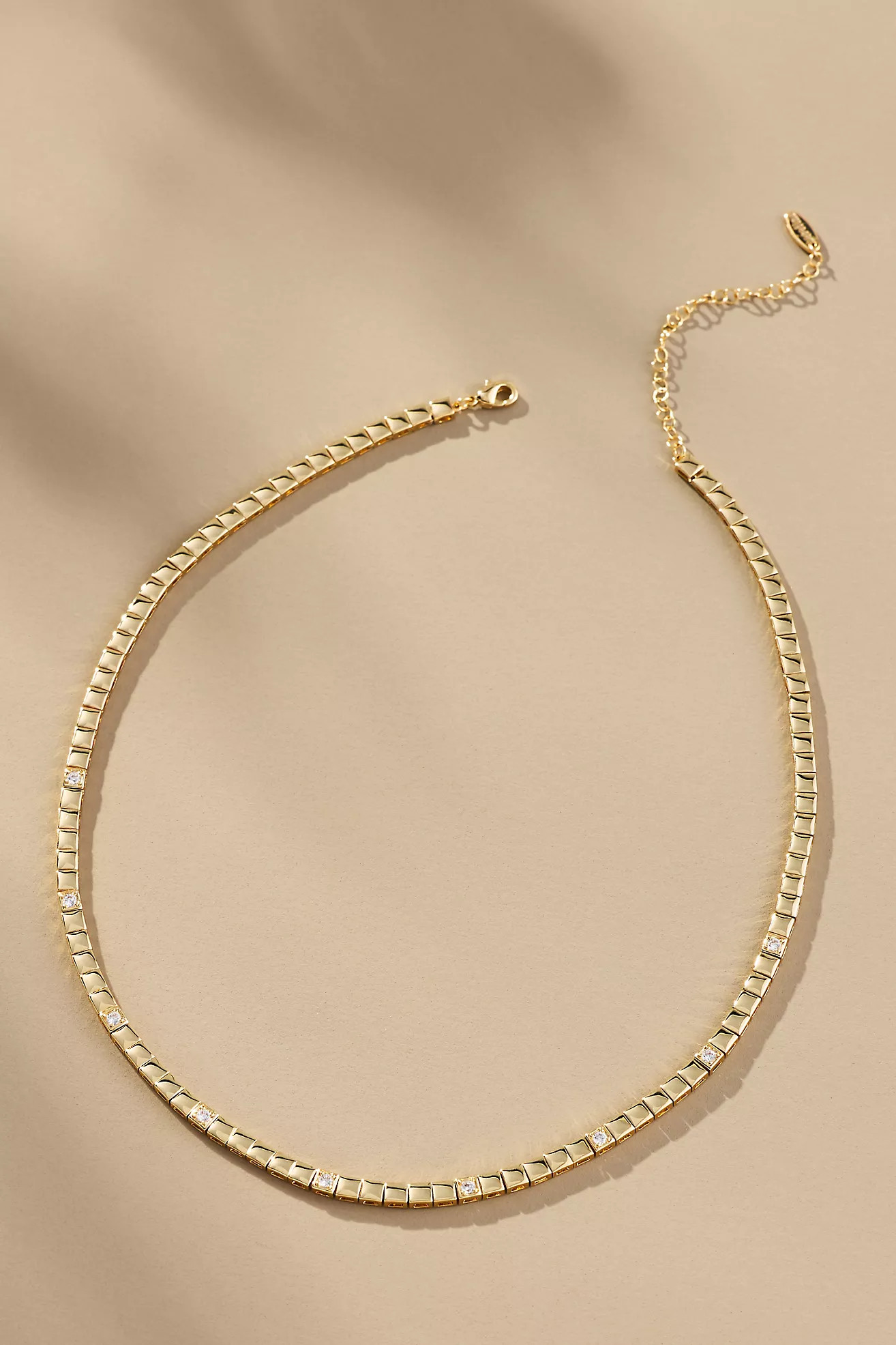 Spaced Crystal Tennis Necklace | Anthropologie (US)