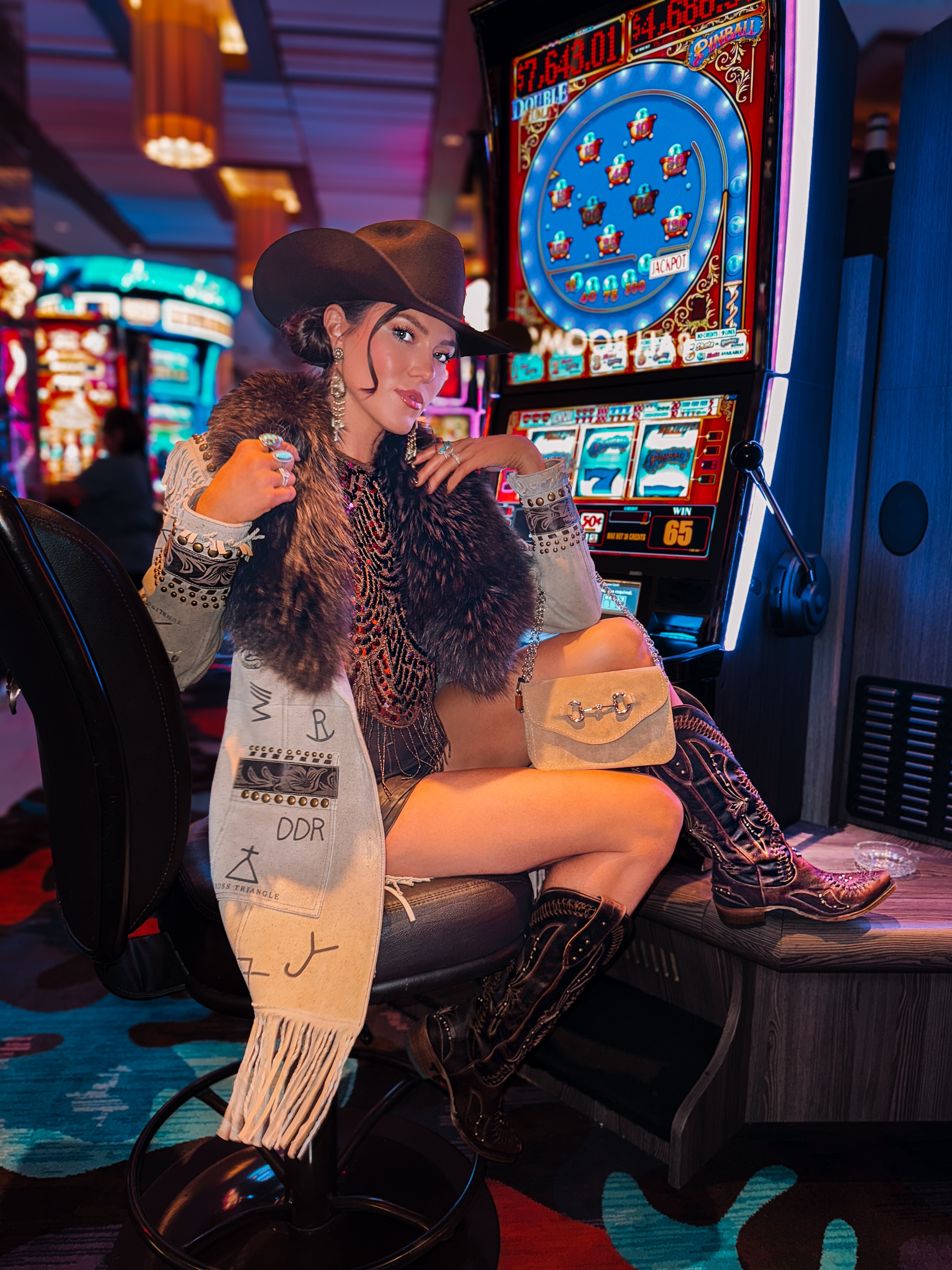 NFR NIGHT LOOK! 

Purse: Love Leathers
Coat: Double D Ranch 
Lane Boots: “TXCARA"
Hat: Warbonnet

#LTKHoliday #LTKParties #LTKGiftGuide