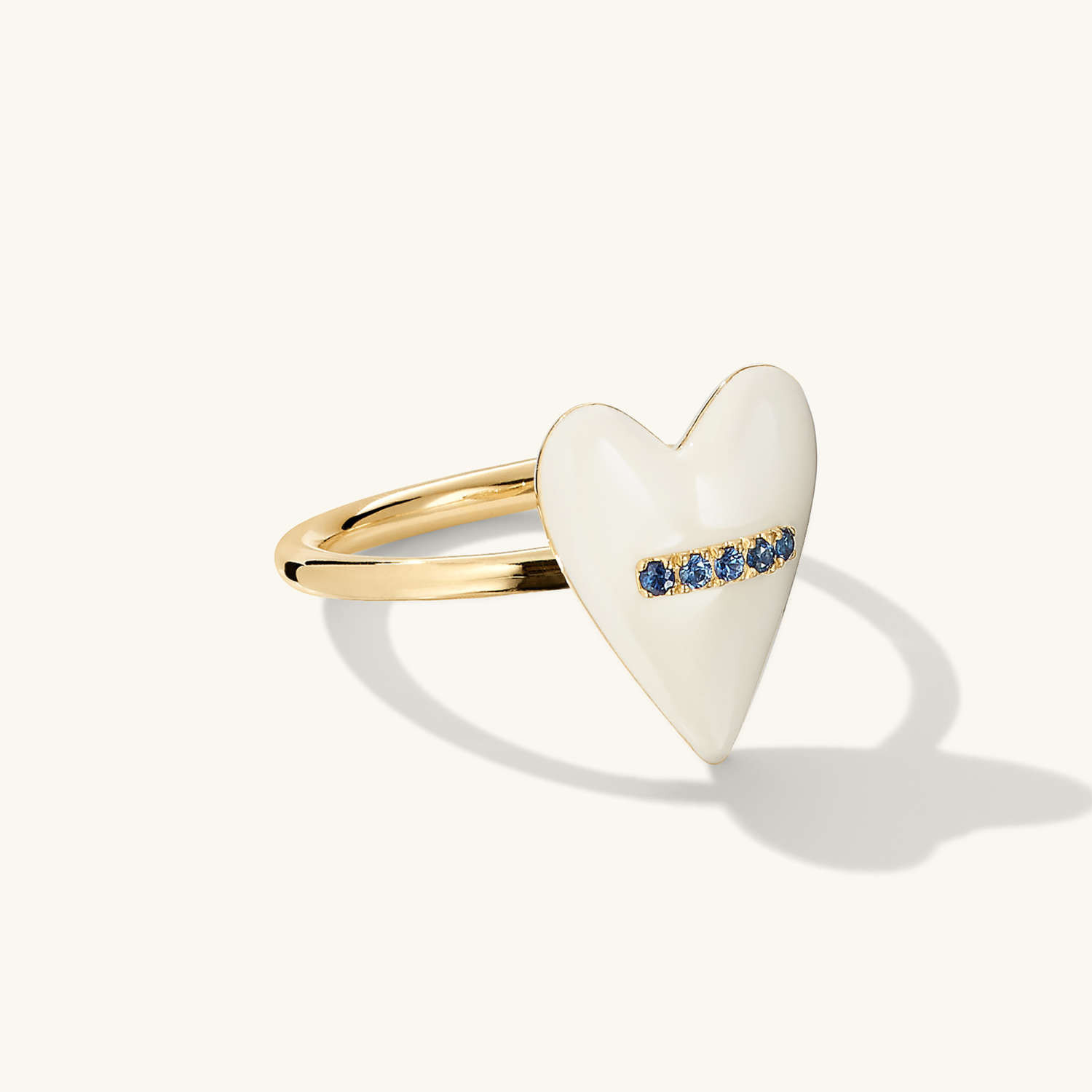 Heart Enamel Ring - $98 | Mejuri (Global)
