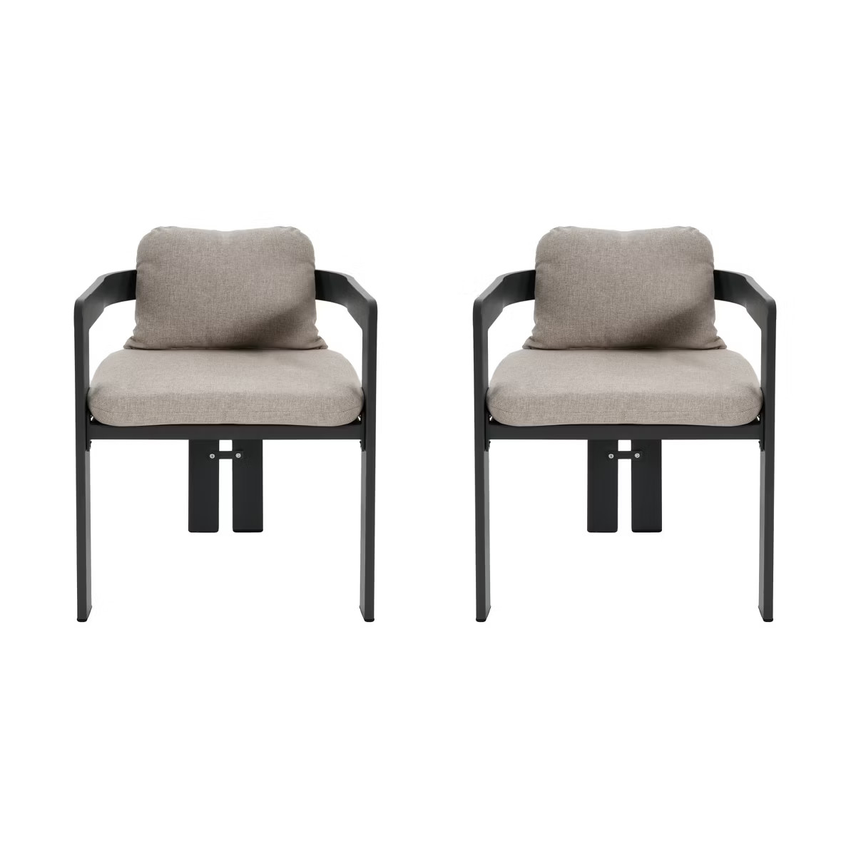 Christopher Knight Home Jonas Outdoor Modern Aluminum Dining Chairs with Cushion (Set of 2) | Target