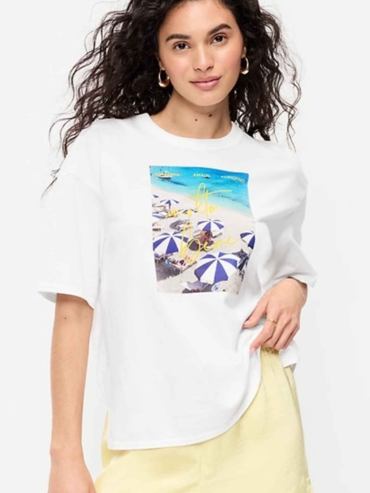 Old Navy has the cutest graphic tees at affordable price point. This one runs big - I’m in an XS. It’s very soft and I love the print. It’s currently under $12!
