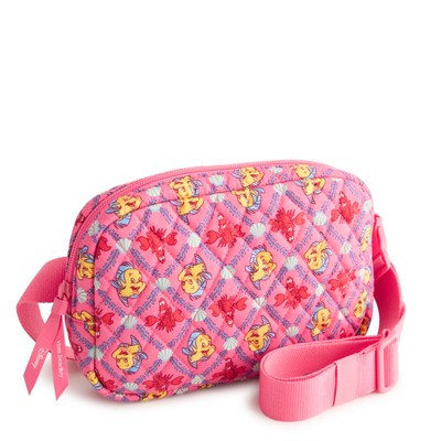 Vera Bradley Women's Outlet Disney Cotton Large Cube Belt Bag Ariel's Pink Lagoon Ditsy | Target