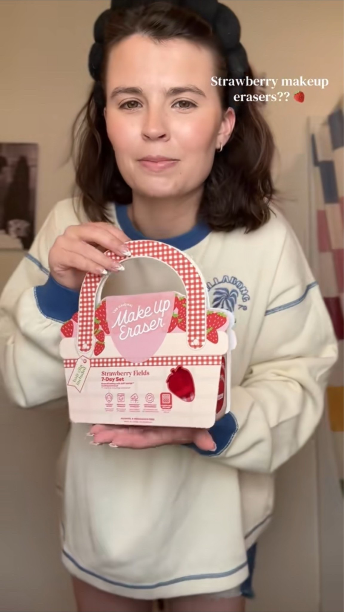 Strawberry makeup erasers