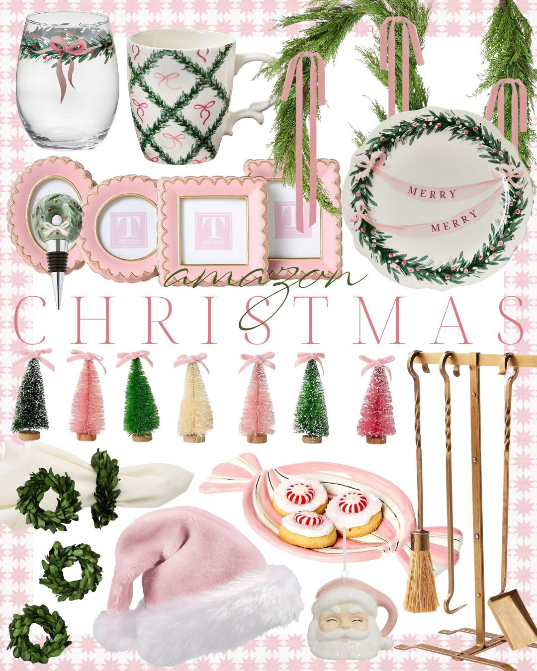Amazon Christmas finds!

pink Christmas, holiday, seasonal, wreath, tree, ribbons, bows, candy, santa, hat, hosting, dinnerware 

 #LTKHoliday #LTKSeasonal #LTKHome