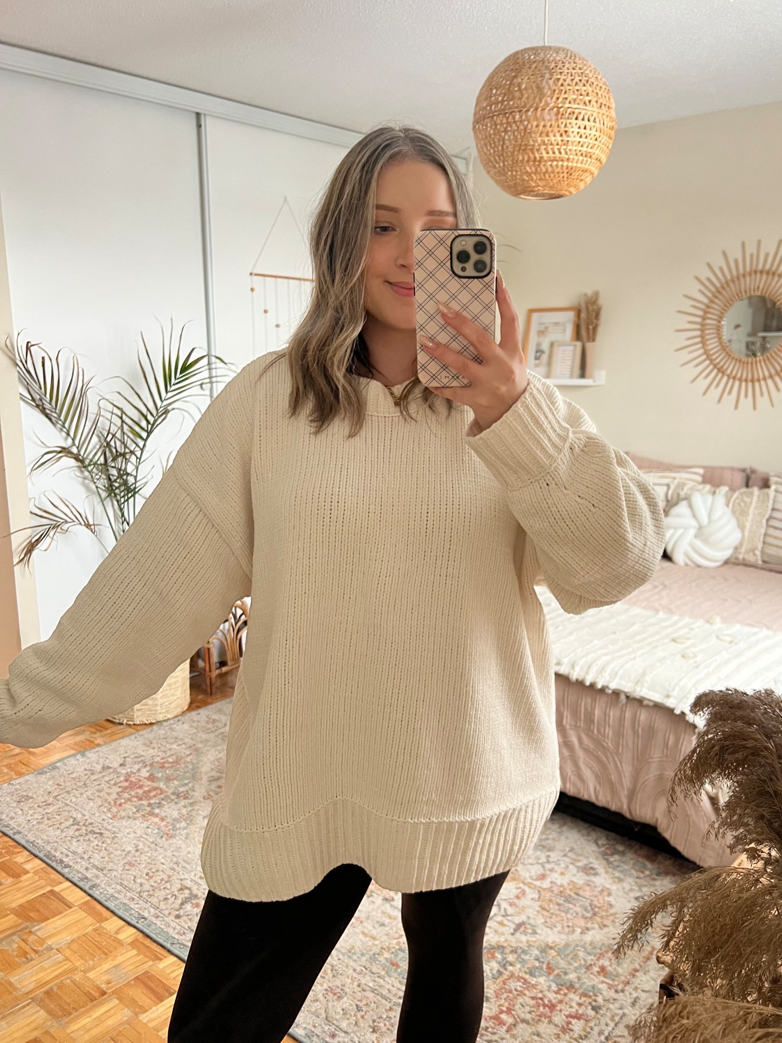 Super soft chenille sweater 53% off!! Wearing my usual size L. Also wearing L in the brown leggings!


#LTKmidsize #LTKwinter #LTKsale