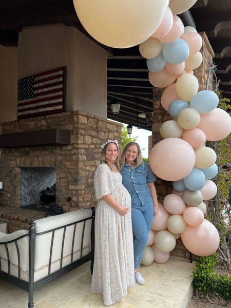I loved my baby shower dress and Pink Blush is having a sale right now! It was such a cute smocked maternity dress, perfect for a gender neutral baby shower dress! #babyshowerdress #genderneutralbabyshowerdress #maxibabyshowerdress

#LTKsalealert #LTKbump