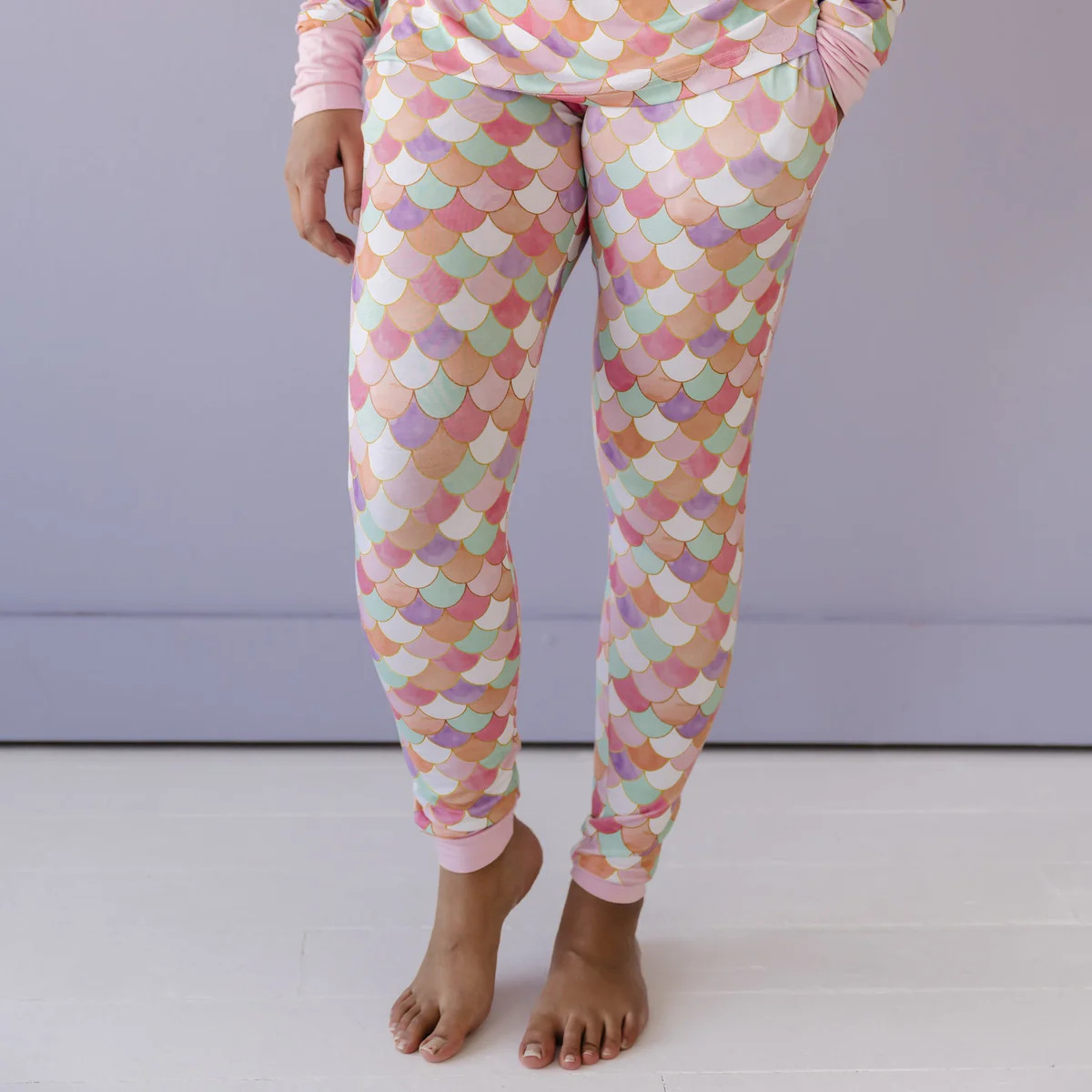 Mermaid Scales Women's Bamboo Viscose Pajama Pants | Little Sleepies