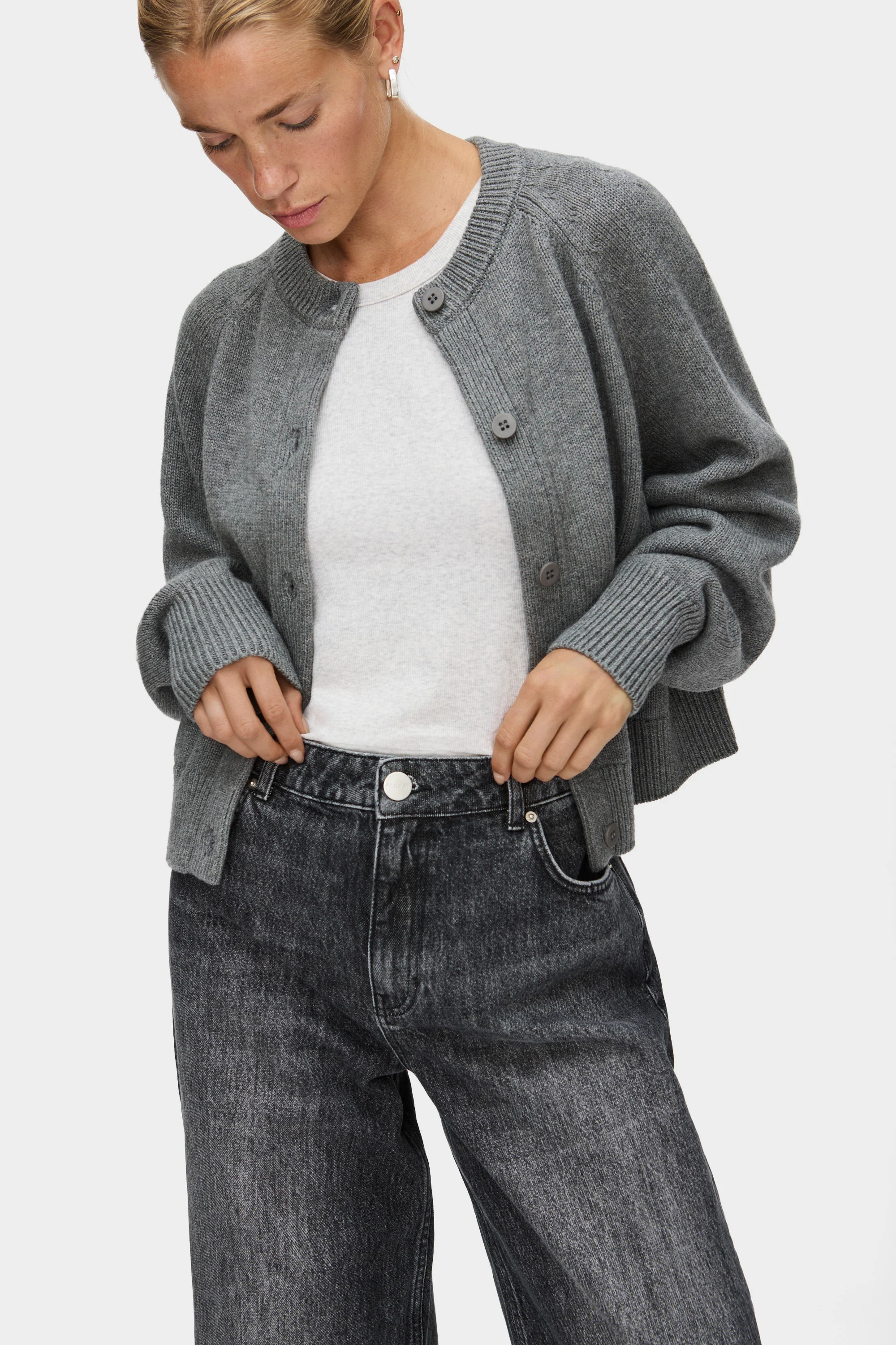 ALIGNE Knitted Cardigan - Grey | Tania | ALIGNE UK & EU