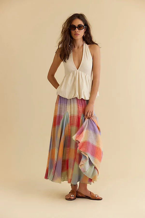 Madras That Linen Maxi Skirt | Free People (Global - UK&FR Excluded)