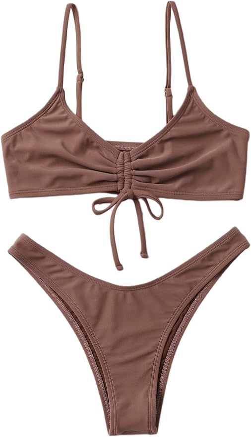Amazon.com: SOLY HUX Women's Floral Print Spaghetti Strap Bikini Bathing Suit 2 Piece Swimsuits B... | Amazon (US)