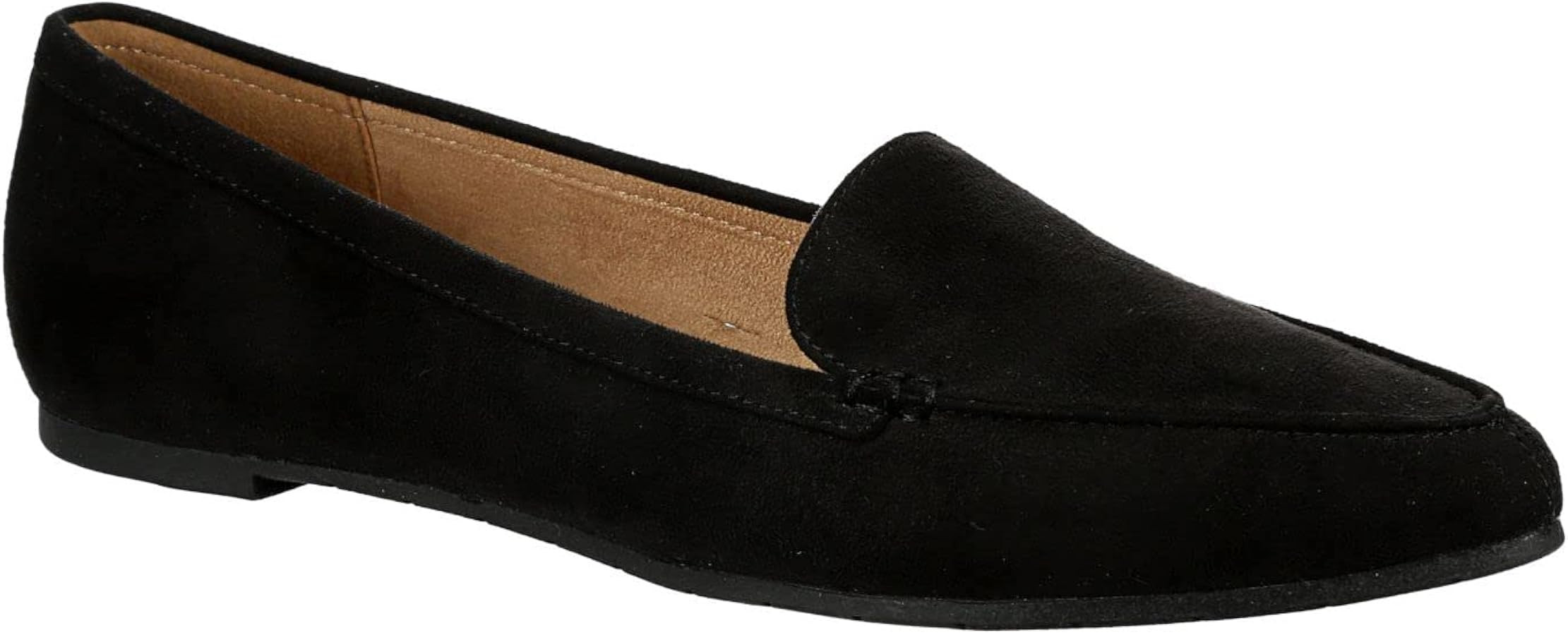 XAPPEAL Ivie - Women's Classic Faux Suede Comfortable Pointed Toe Slip-on Loafer Flats | Amazon (US)