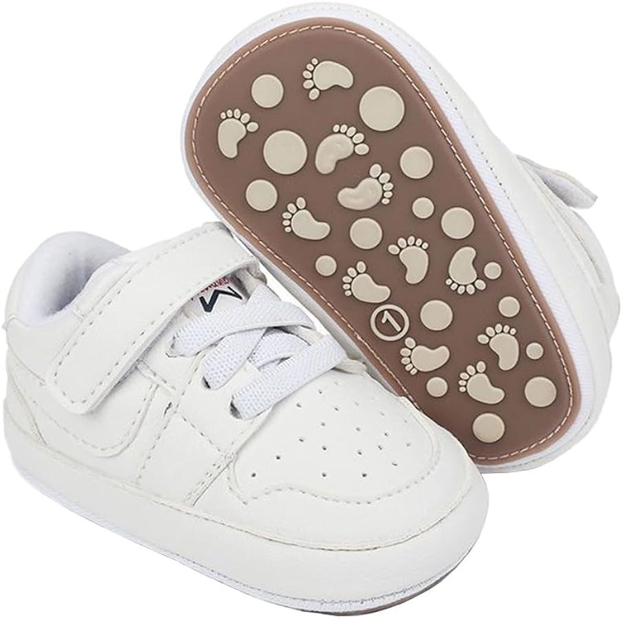 Clowora Unsex Baby Shoes Boys Girls Infant Sneakers Non-Slip Soft Rubber Sole Toddler Crib First ... | Amazon (US)