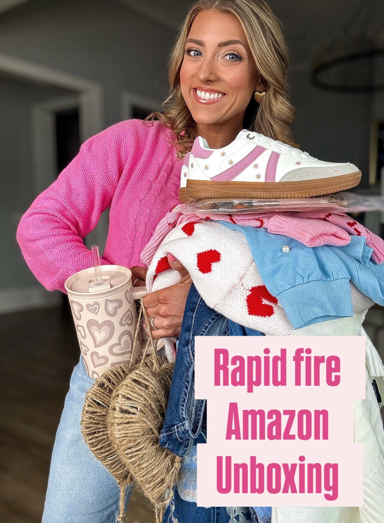 Rapid-fire Amazon unboxing coming your way and I am OBSESSED 🤍 From adorable heart-print sweaters and cozy pink knits to the cutest fashion sneakers, plus must-have home finds and everyday beauty favorites — this haul is packed with pieces that make life a little sweeter and a lot more stylish.

If you love finding Amazon fashion, trending home decor, and easy beauty essentials all in one place, this is for you. These are the kinds of finds that work for real life — school drop-off outfits, weekend errands, cozy nights at home, and everything in between. I linked every single item so you can shop the looks and grab your favorites before they sell out.

Because honestly… there’s nothing better than opening a box full of Amazon finds you can’t stop talking about 💕

#amazonfinds #amazonhaul #amazonfashion #amazonhome #amazonbeauty #unboxingvideo #affordablefashion #budgetstyle #everydayoutfits #cozyvibes #valentinesstyle #lookforless #momstyle #onlineshopping #amazonmusthaves