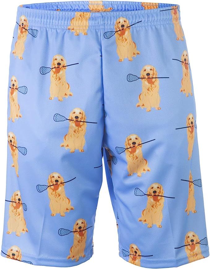 Lacrosse Shorts with Golden Retrievers, Knee Length with Deep Pockets at Amazon Men’s Clothing ... | Amazon (US)