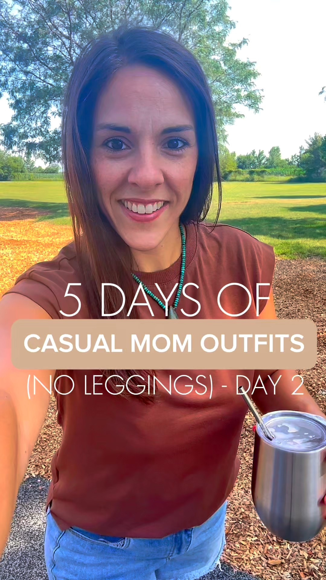 Amazon Outfit: No Leggings Week, Day 2
• High-rise denim shorts
• $15 muscle tee
• Neutral flat sandals
All linked here for quick shopping!
