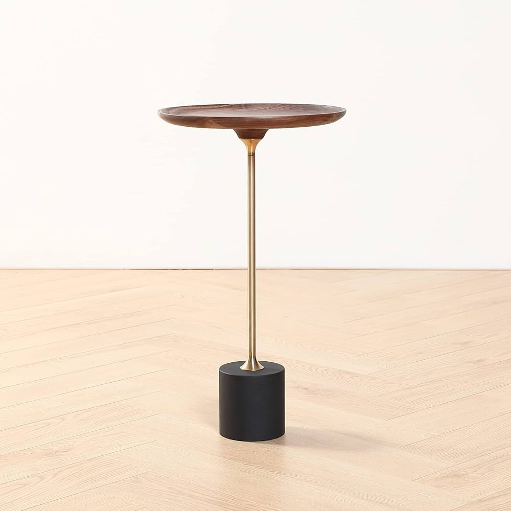 COZYMATIC Castiglia Small Round Side Table, Accent Pedestal Coffee Table with Wood Table Top, Sma... | Amazon (US)