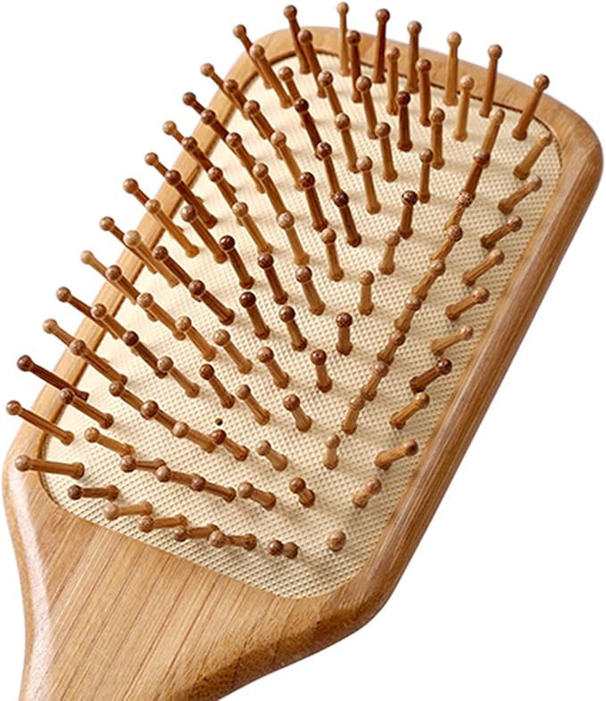 Paddle brush, hair brush, Made of pure natural bamboo, no paint coating, massage the scalp while ... | Amazon (CA)