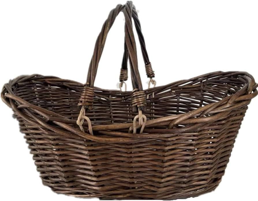 OYPEIP Wicker Basket Gift Baskets Empty Oval Willow Woven Picnic Basket Easter Candy Basket Large... | Amazon (US)