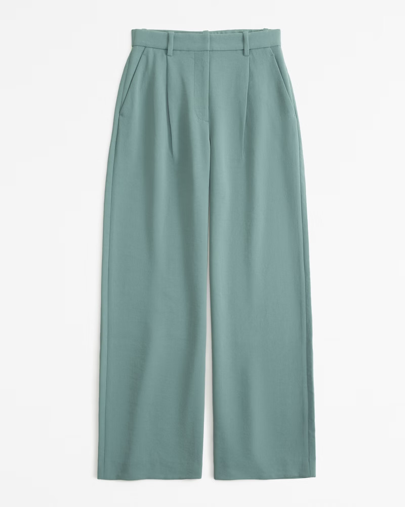 A&F Harper Tailored Premium Crepe Pant | Abercrombie & Fitch (US)