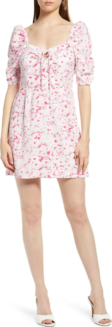 Open Edit Floral Print Minidress | Nordstrom | Nordstrom