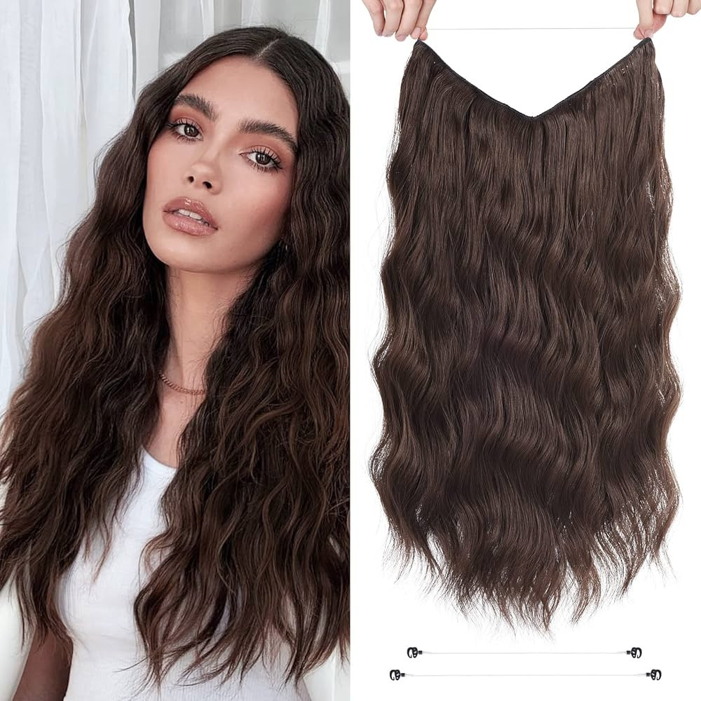 YOGFIT Wreathband Hair Extensions 1 Way Adjustable Headband Size Curly Wavy Wigs Invisible Secret... | Amazon (US)