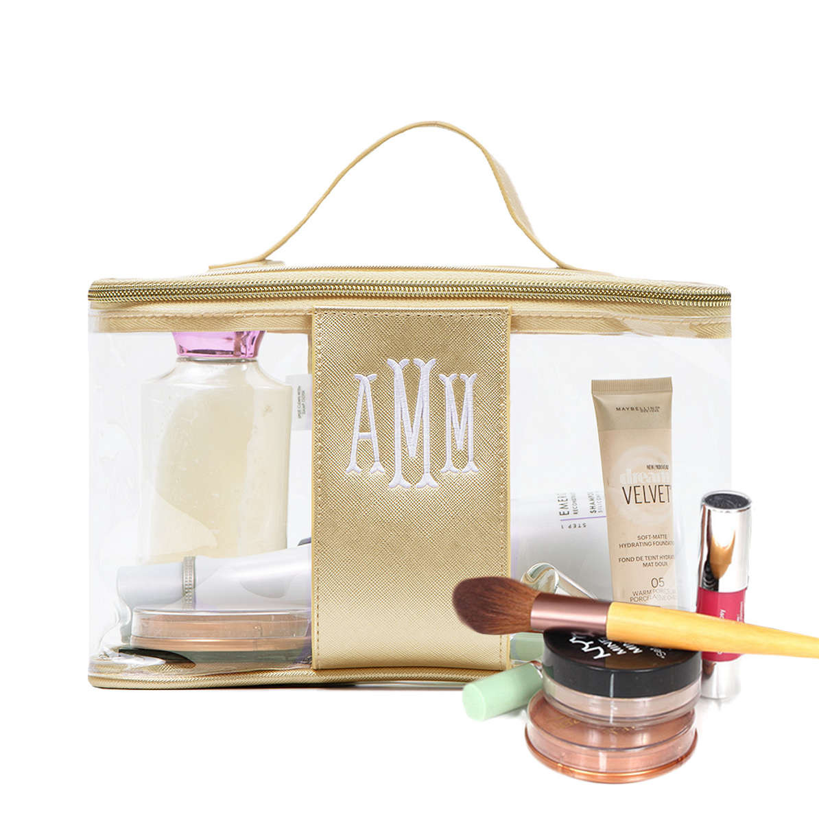 Monogrammed Clear Train Case | Marleylilly