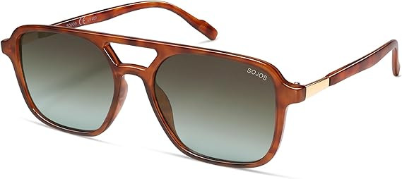 SOJOS Retro Aviator Sunglasses for Women Men,Trendy Rectangle Womens Mens Shades Sun Glasses SJ22... | Amazon (US)