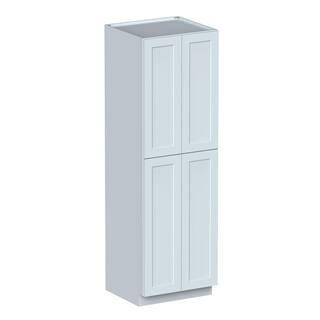 30 in. W x 27 in. D x 96 in. H Plywood Ready to Assemble Pantry Cabinets in Dove Gray Full Overlay Design | The Home Depot