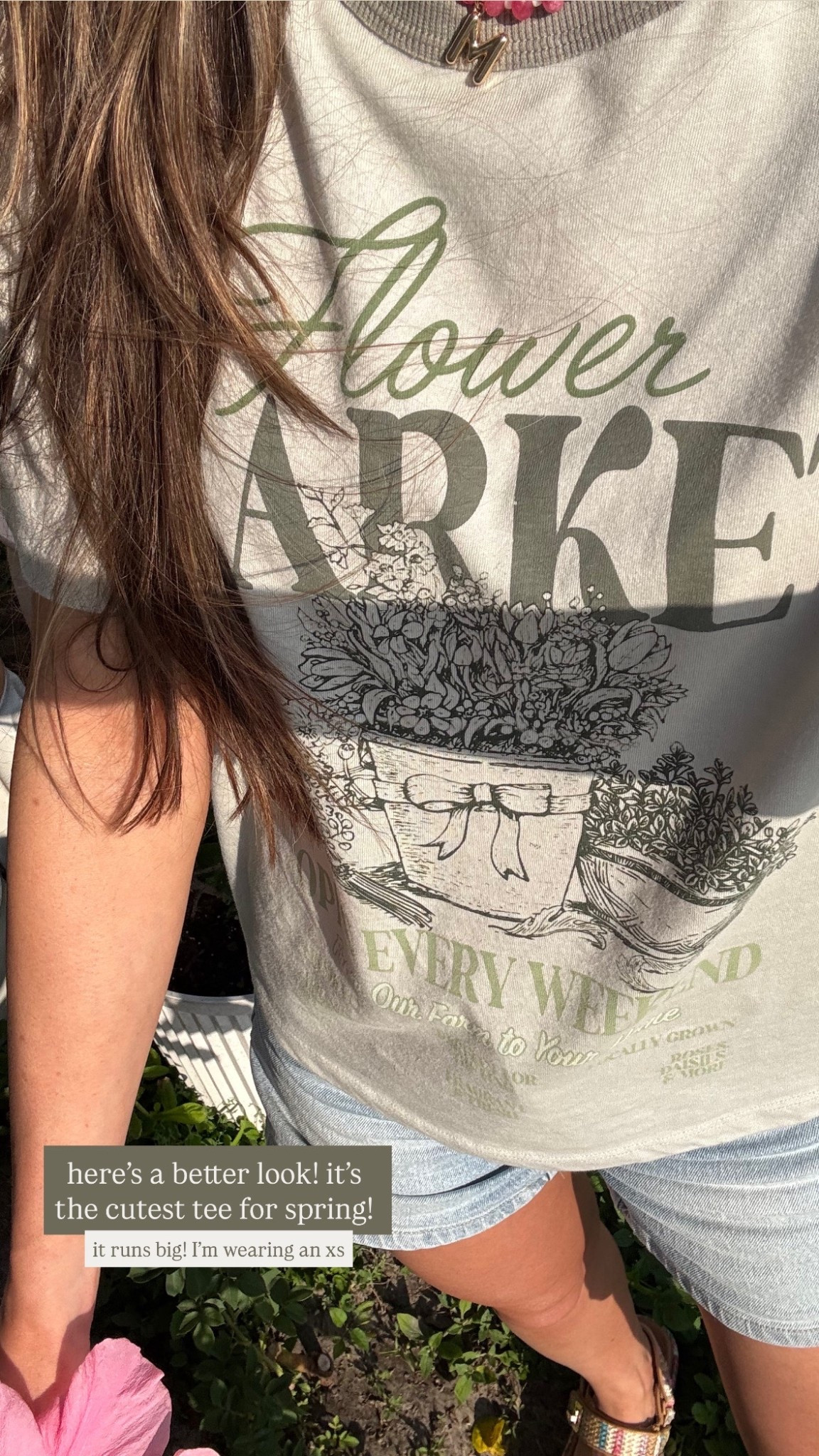 Flower market graphic tee
**sizing:
Tee fits oversized! I’m wearing an xs
Shorts: 2, fit tts
Colorful straw Sandals: 8.5, fit tts

#LTKmomlife #LTKootd