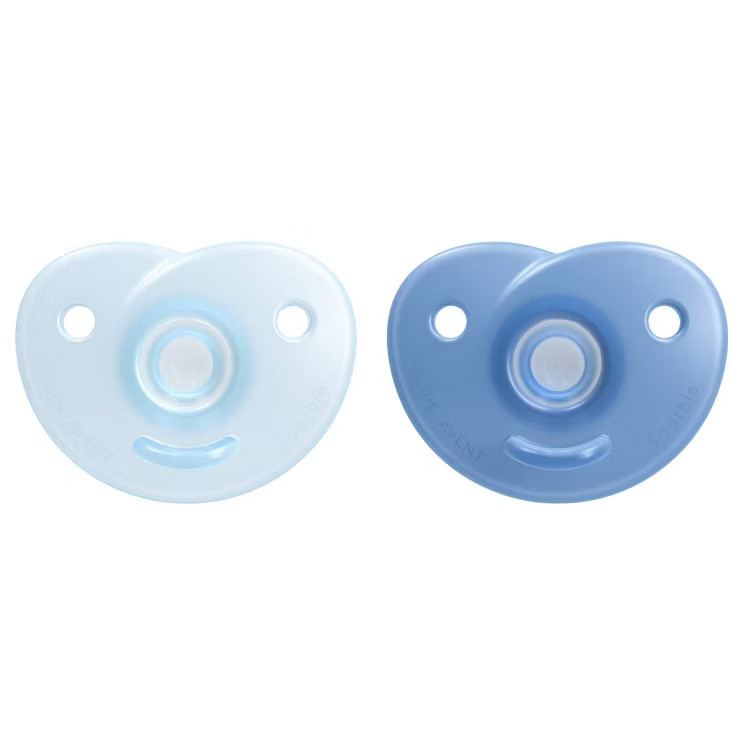 Philips Avent 2pk Soothie Heart Pacifier 0-3 Months - Blue | Target