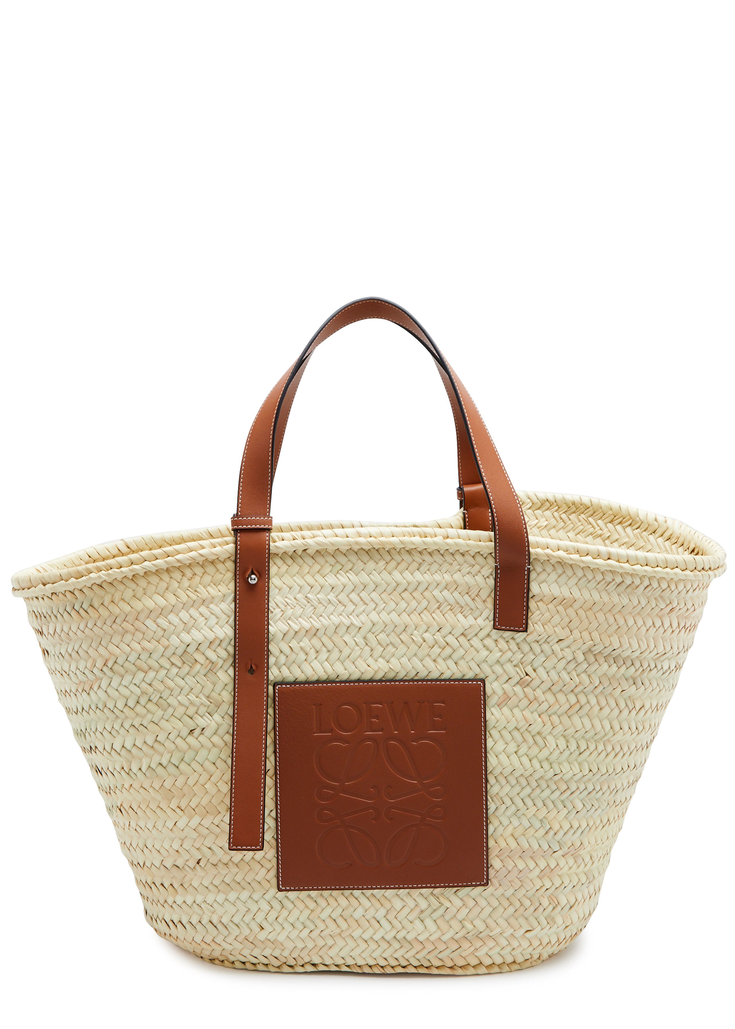 Large sand raffia basket bag | Harvey Nichols