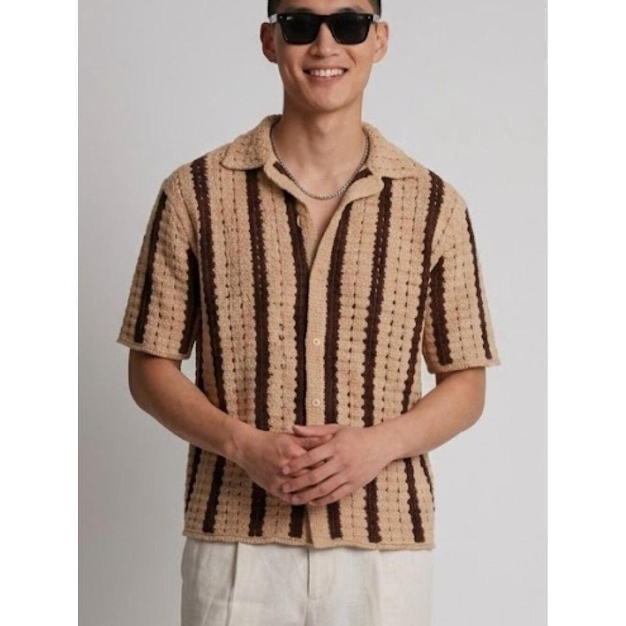 Zara Men's Shirt - Tan/Brown | Depop US