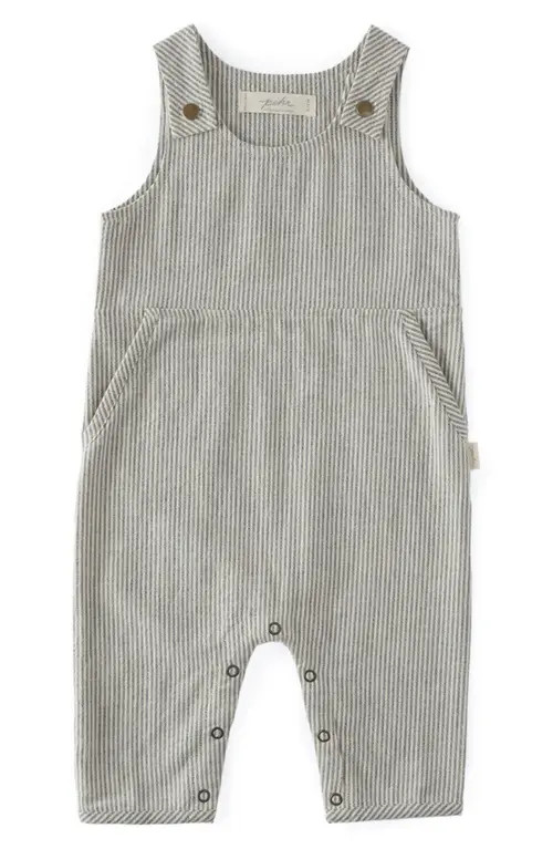 Pehr Railroad Engineer Stripe Organic Cotton Overalls in Beige at Nordstrom, Size 0-3M | Nordstrom