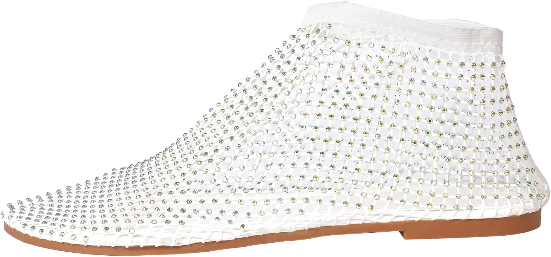 Ultra Comfortable Shiny Gem Mesh Flats, Ballet Flats for Women Sandals Women Dressy Summer Flat S... | Amazon (US)