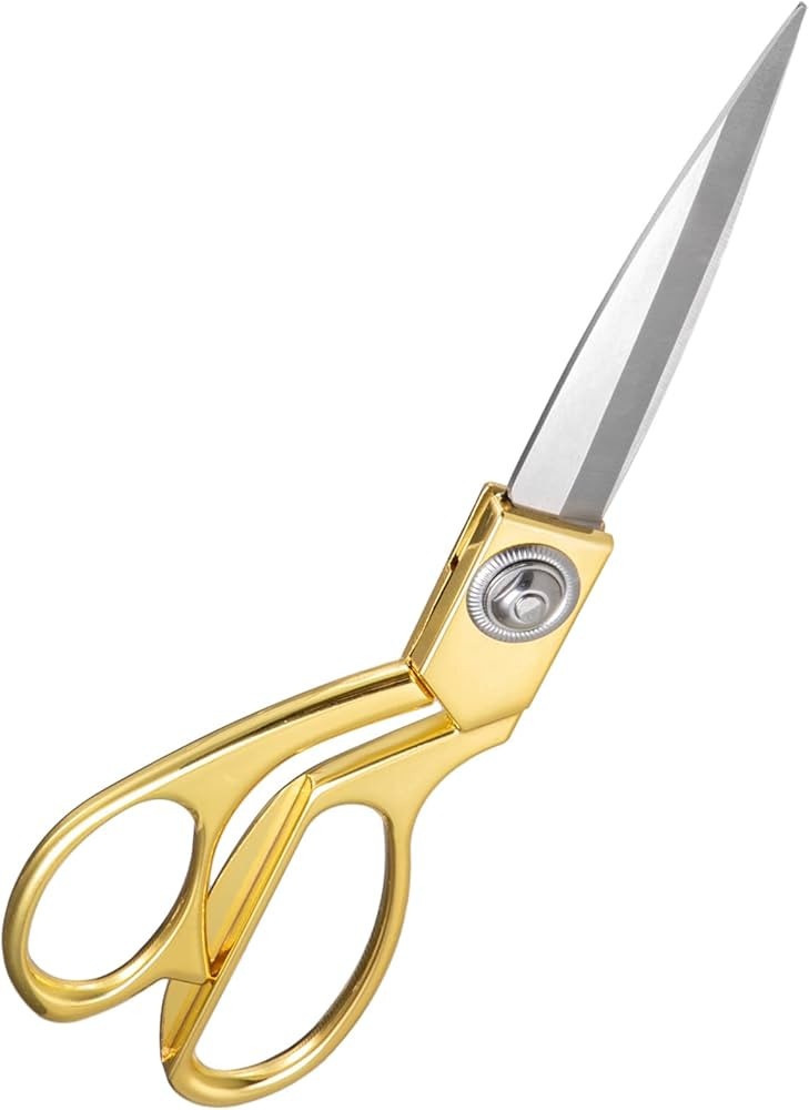 Professional Heavy Duty Tailor Scissors, Sharp Stainless Steel 8" Gold Dressmaker Shears Multipur... | Amazon (US)
