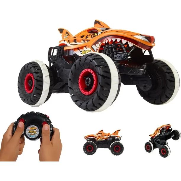 Hot Wheels Monster Trucks Toys Tiger Shark RC Car - Walmart.com | Walmart (US)