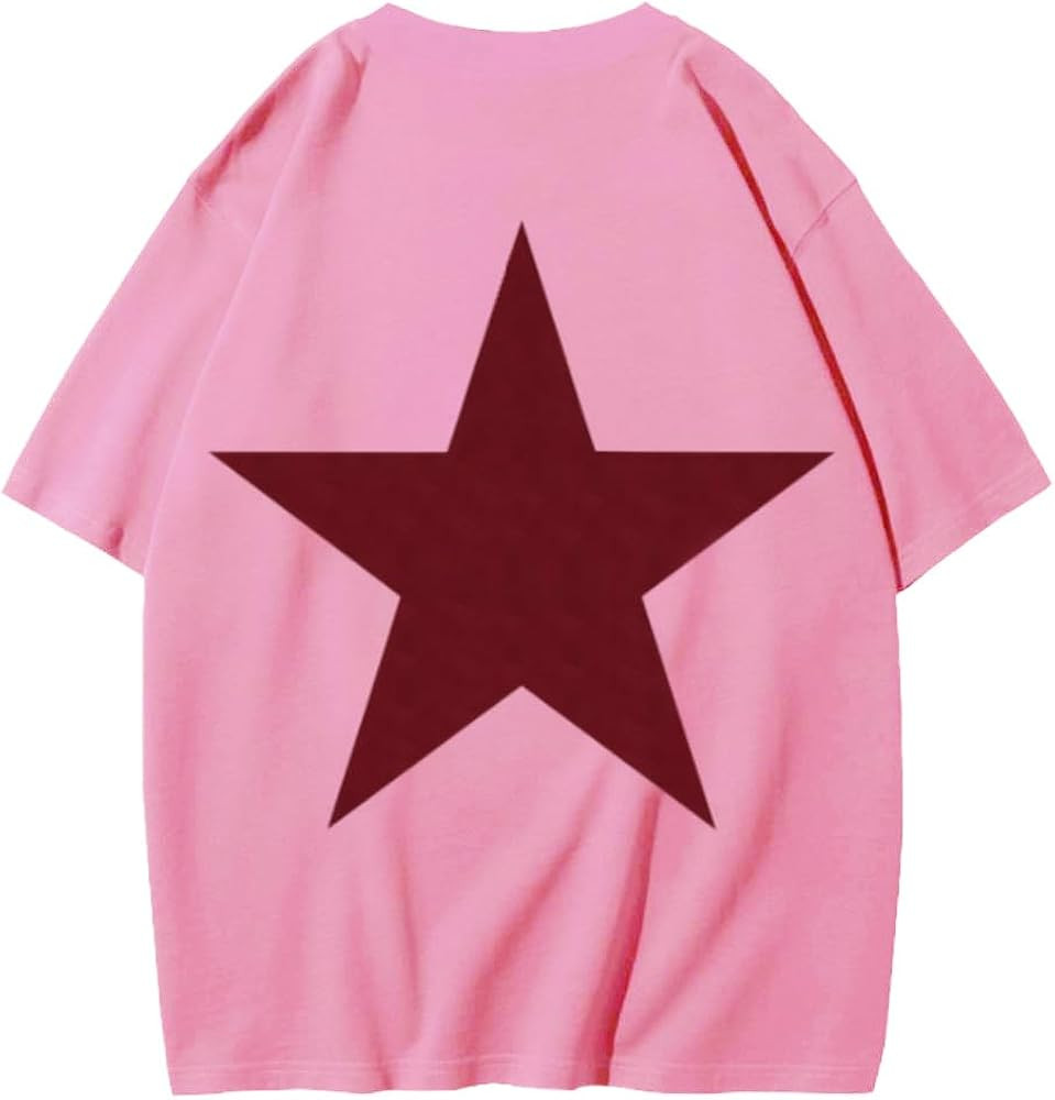 Aelfric Eden Star Men's Graphic Tees Oversized T Shirt for Women Y2k Streetwear Short Sleeve Summ... | Amazon (US)