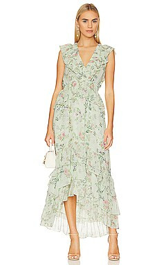 MISA Los Angeles x REVOLVE Ingrid Dress in Sage Botanica Mix from Revolve.com | Revolve Clothing (Global)