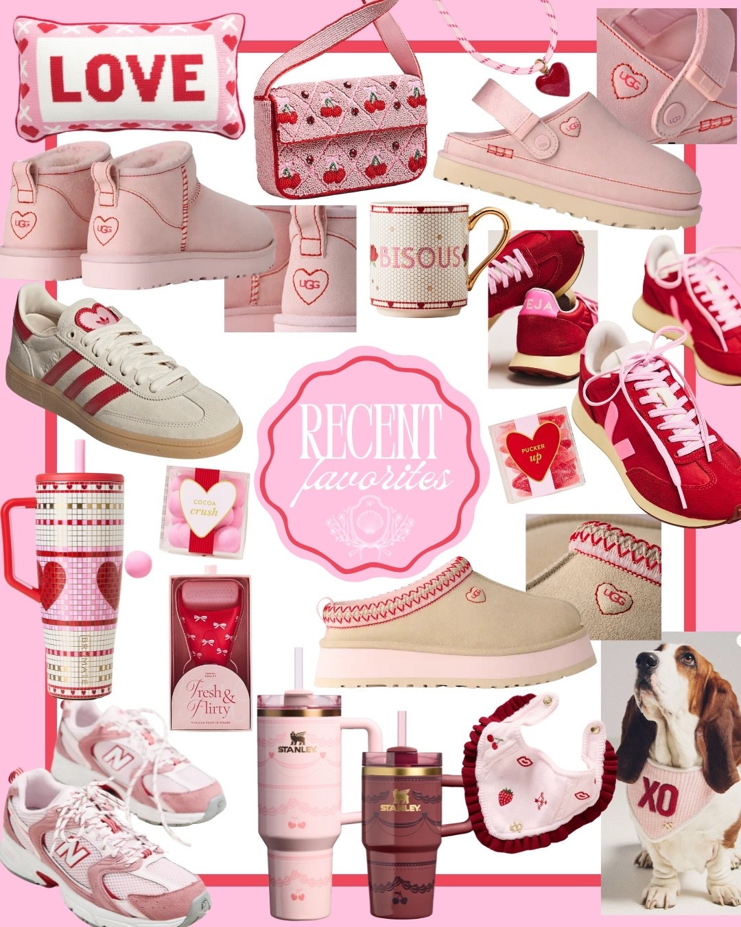 Valentine’s Day favorites, valentines gifts for her, galentines day, Valentine adidas, valentines Uggs, pink and red, valentines Stanley, valentines Brumate, Anthropologie valentines day, Sugarfina candy 

Some of my favorite valentines day finds!😍💌 The Uggs and sneakers are all SO GOOD!❤️ they’re cute for valentines day, but definitely just in general, too! Always love pink and red!! 

#LTKSeasonal #LTKHome #LTKValentine