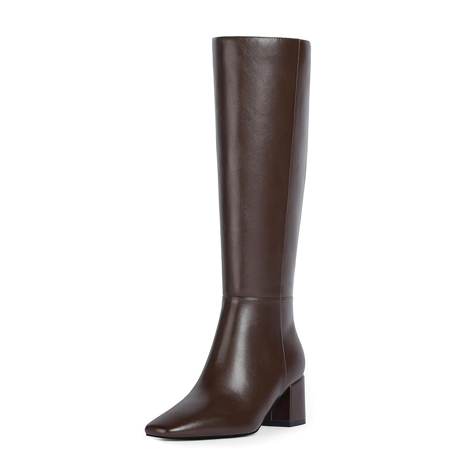 Knee High Boots Women Chunky Heel Square Toe Tall Boots for Women Block Mid Heeled Long Fall Boot... | Amazon (US)