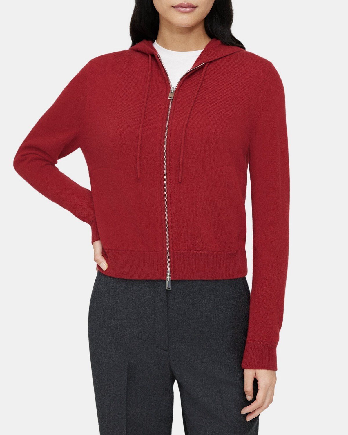 Cashmere Zip Hoodie | Theory Outlet | Theory Outlet