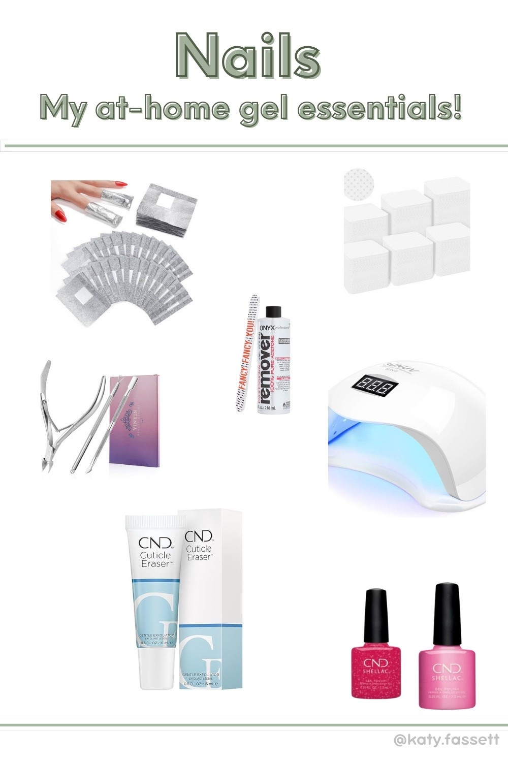 Linked up what I use to do my gel nails at home!! 